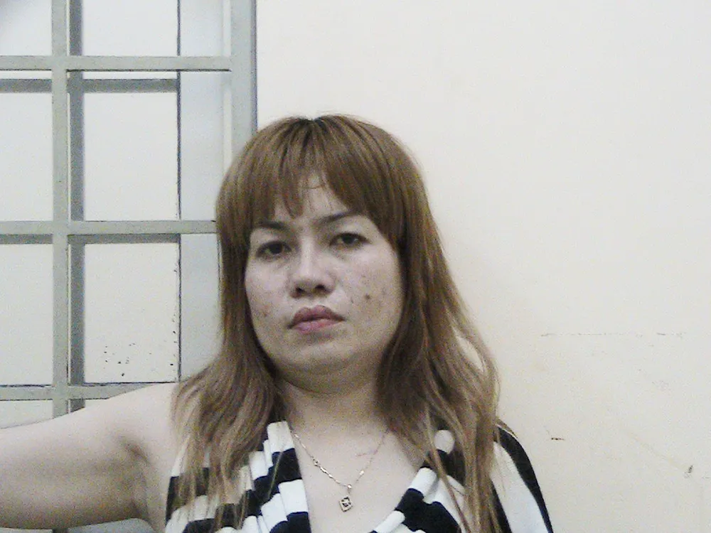 Nguyễn Thị Ngọc Sương khi bị bắt